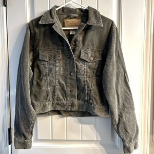 Abercrombie & Fitch 100% Cotton Corduroy Jacket Green Size M